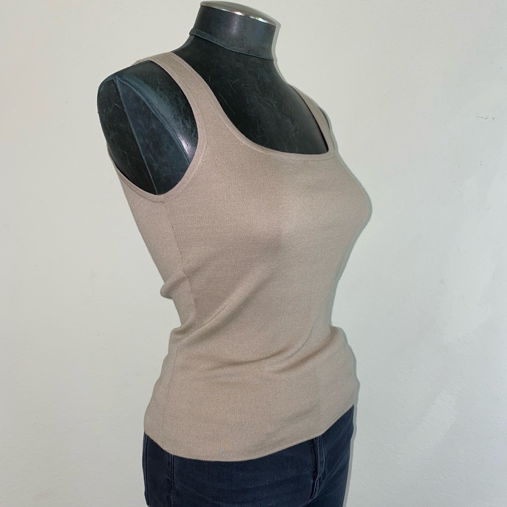 Michael Kors Collection Cashmere Scoop Neck Tank Top